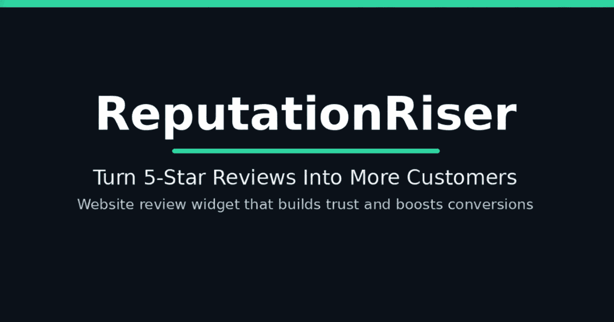 Reputation Riser – Review Conversion Display