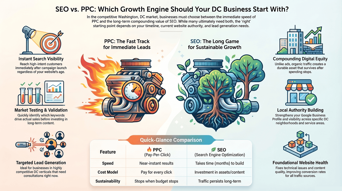 SEO vs PPC for DC Businesses